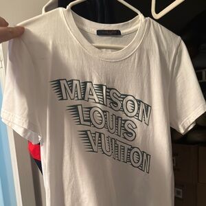 Louis Vuitton White T-Shirt with Bold Graphic